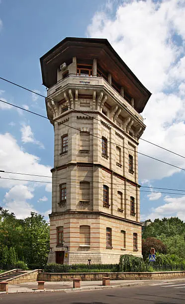 Kishinev (Chișinău). Water Tower. Moldova. Кишинёв. Водонапорная башня. Молдова