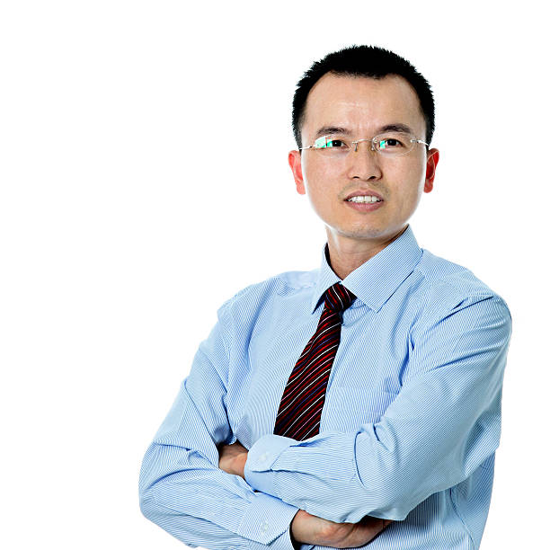 istock Asian businessman with arms crossed 485374228
