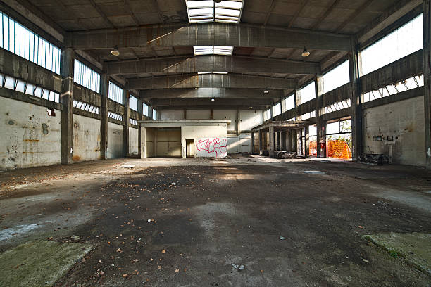 istock Shed of an old abandoned factory 485376771