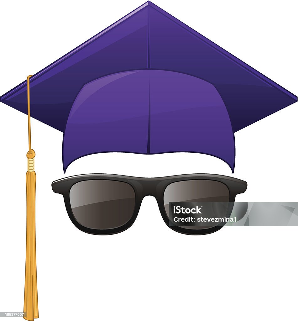 Abschlussfeier-Sonnenbrille - Lizenzfrei Akademischer Abschluss Vektorgrafik