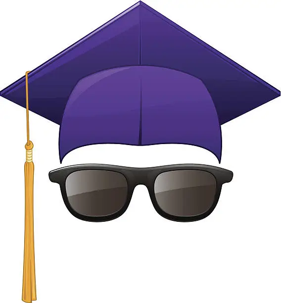 Vector illustration of Graduation Sunglasses