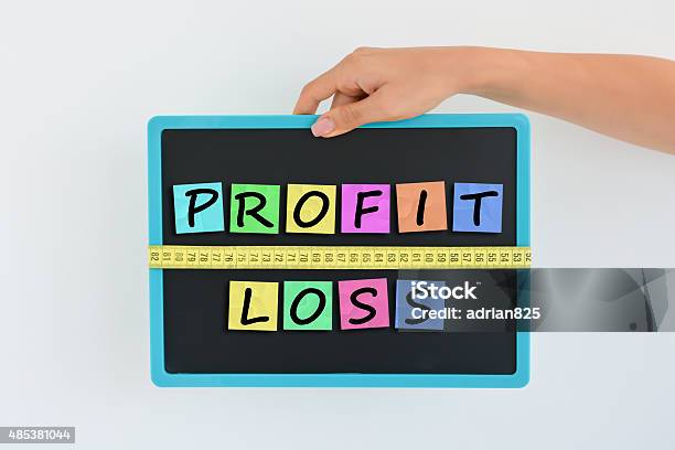 Measure Profit Versus Sloss Concept Written As Magnetic Letter Blocks Stock Photo - Download Image Now