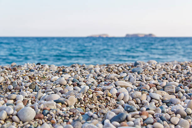 mediterranean sea and pebbles beach