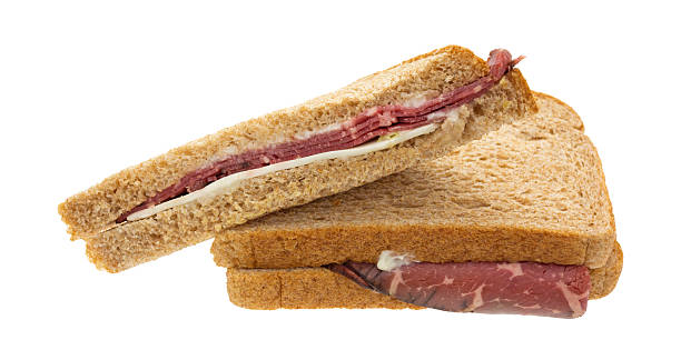 istock Roast beef sandwich with cheese and mayo 485383360