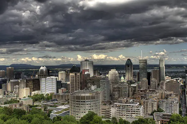 Photo of Storm coming over Montreal city in Summer