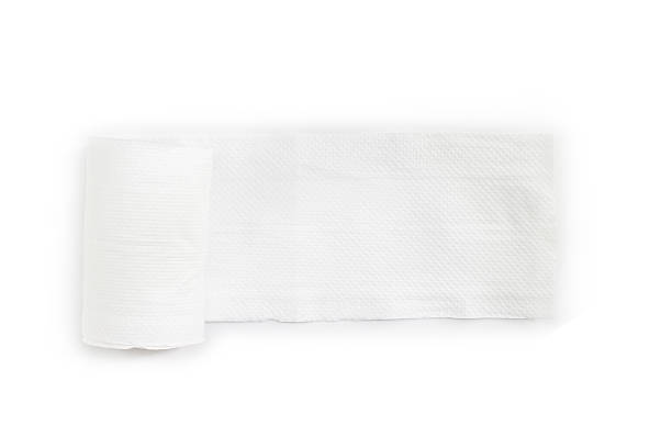 istock Toilet paper-Tissue paper roll on white background. 485394214