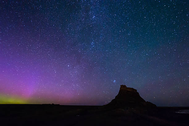 istock Aurora Borealis over Lindisfarne Castle 485395128