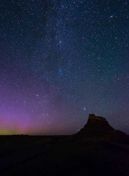istock Lindisfarne Castle and Northern Lights 485395132