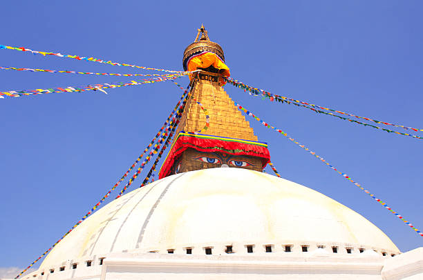 istock Bodnath stupa and prayer flags in Kathmandu, Nepal 485402370