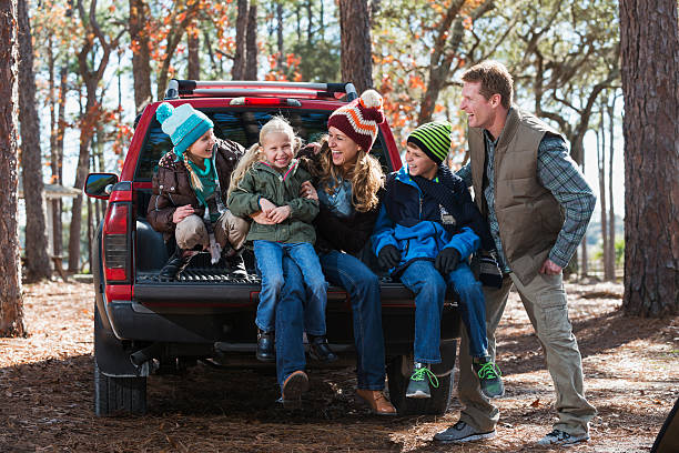 istock Family on a wilderness road trip in the fall 485403184