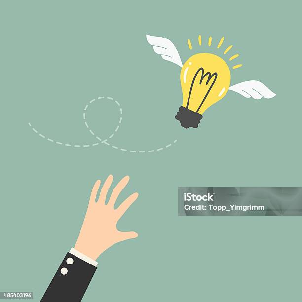 Flying Idea Stock Illustration - Download Image Now - Exploration, Ideas, Inspiration