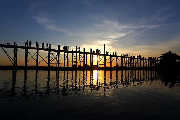istock U bein bridge at sunset, Myanma 485404238
