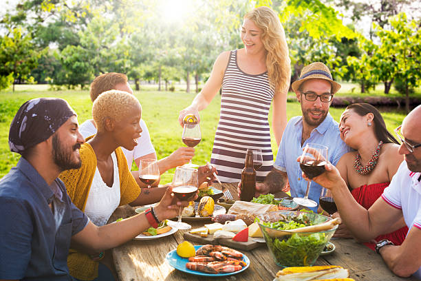 istock Friends Outdoors Party Celebration Hanging out Concept 485405114