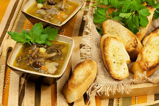 istock mushroom soup in ceramic  bowl 485405751