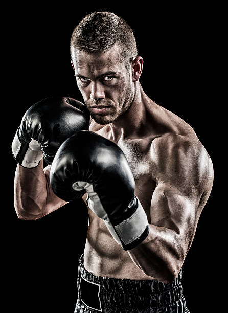 ボクサー - men furious boxing combative sport ストックフォトと画像