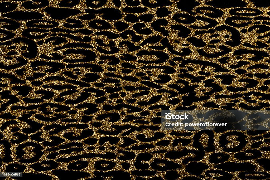 Gold Leopard Print Glitter Background Stock Photo - Download Image Now -  Leopard Print, Animal Body Part, Animal Pattern - iStock