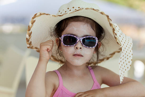 istock Girl With Applied Sun Protection Lotion 485406770