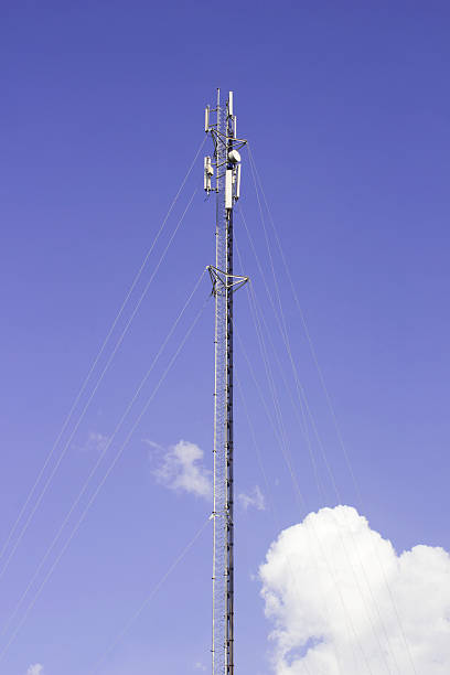 istock Cell phone tower and radio antenna. 485406931