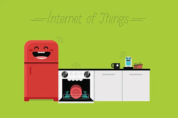 Vector illustration of internet of things