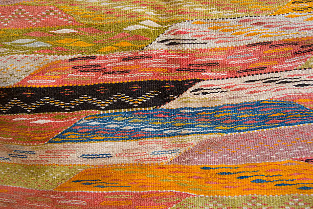 istock Fragment of motley wool carpet 485407371