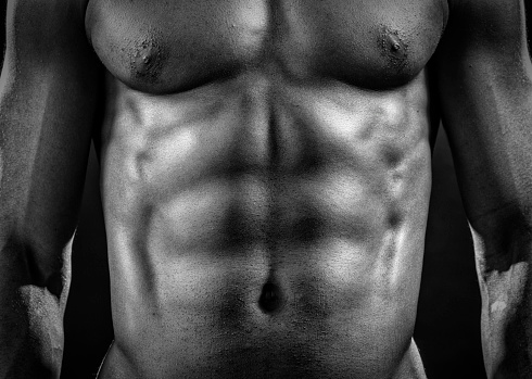 African descent muscular torso