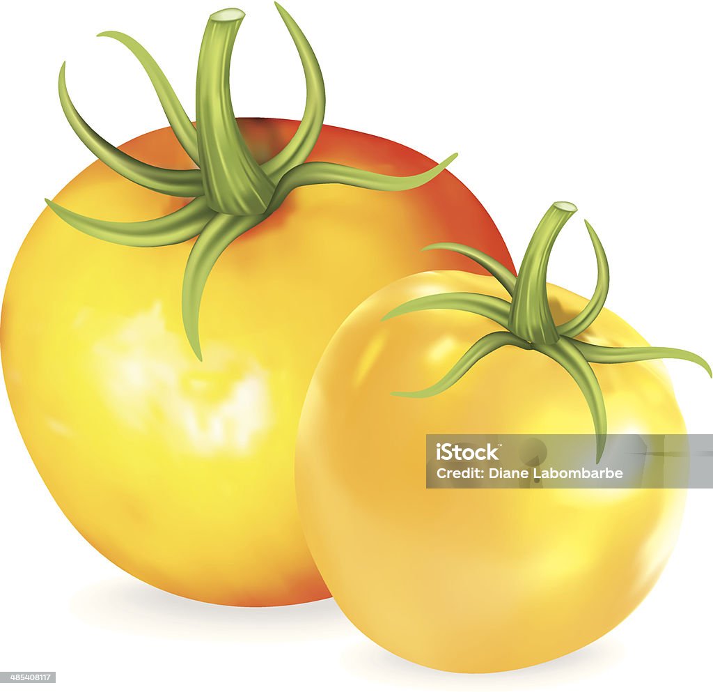 Jaune Tomate Heirloom - clipart vectoriel de Couleur vive libre de droits