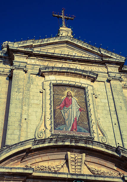 istock Cathedral at city Rabat, Malta 485408944