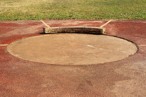 old shot put field old shot put circle and  field in stadium pentathlon stock pictures, royalty-free photos & images