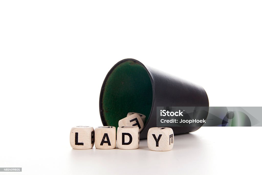 Lady in dices - Lizenzfrei Begehren Stock-Foto