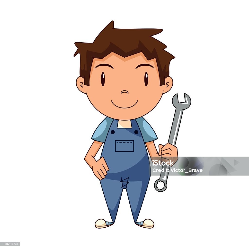 Child Mechanical Engineer Stock Illustration - Download Image Now -  Blue-collar Worker, Mechanic, Occupation - iStock