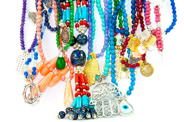 istock Colourful handmade necklaces 485422212