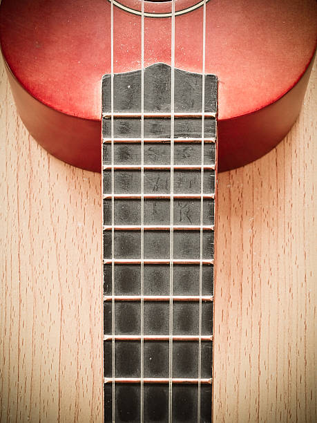 istock Fred of Ukulele on wooden background 485427230