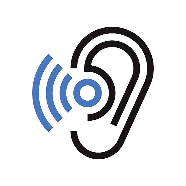 聴覚シンボル - hearing aid点のイラスト素材／クリップアート素材／マンガ素材／アイコン素材