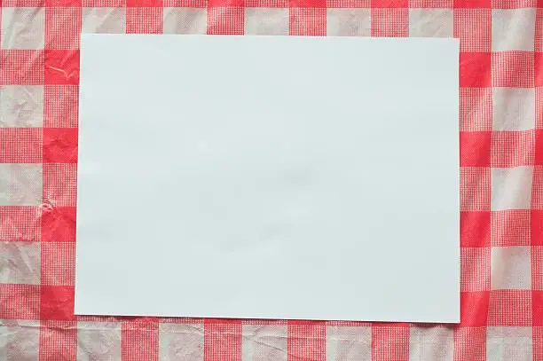 white paper on Tablecloth