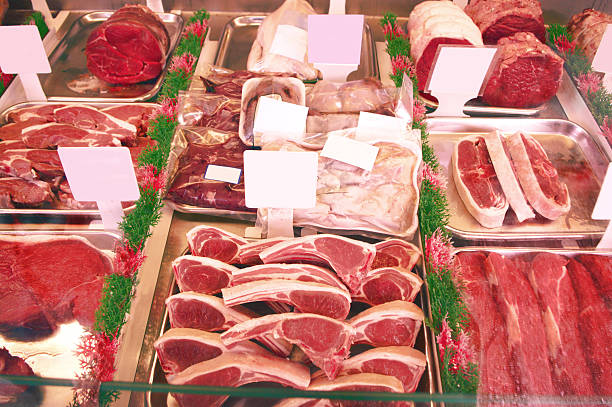 istock Butchers Meat Counter 485428929