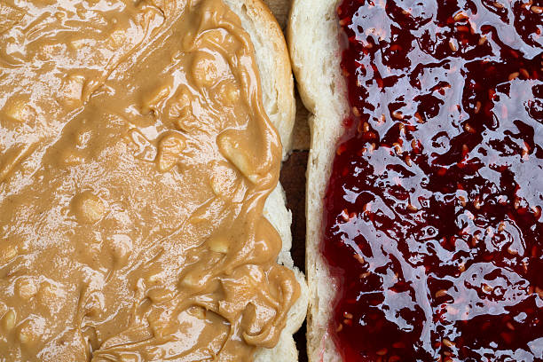 istock Peanut Butter and Jelly Sandwich Closeup 485429964