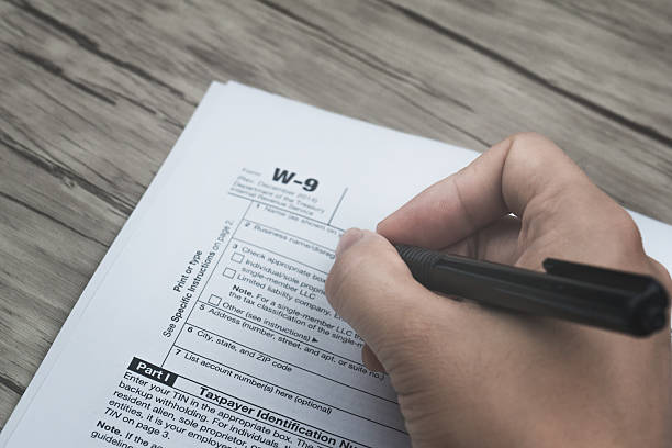 istock Writting tax form 485430024