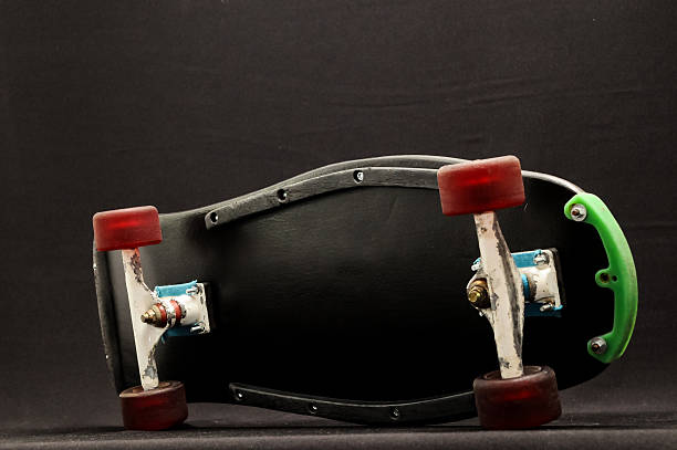 istock Vintage Style Longboard Black Skateboard 485430113