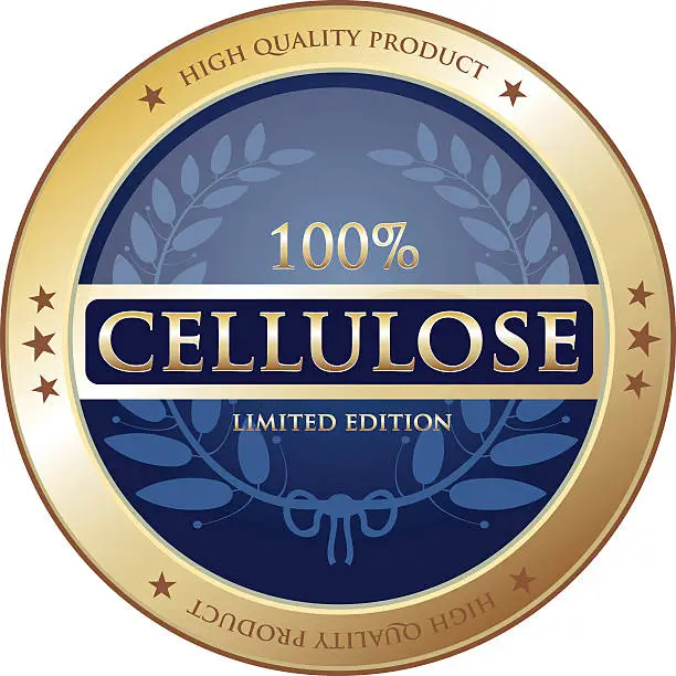 Vector illustration of Cellulose Product Label