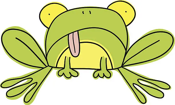Vector illustration of Frog - Doodle