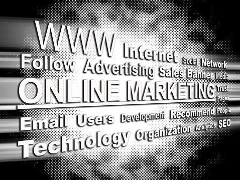 Online marketing - Word cloud