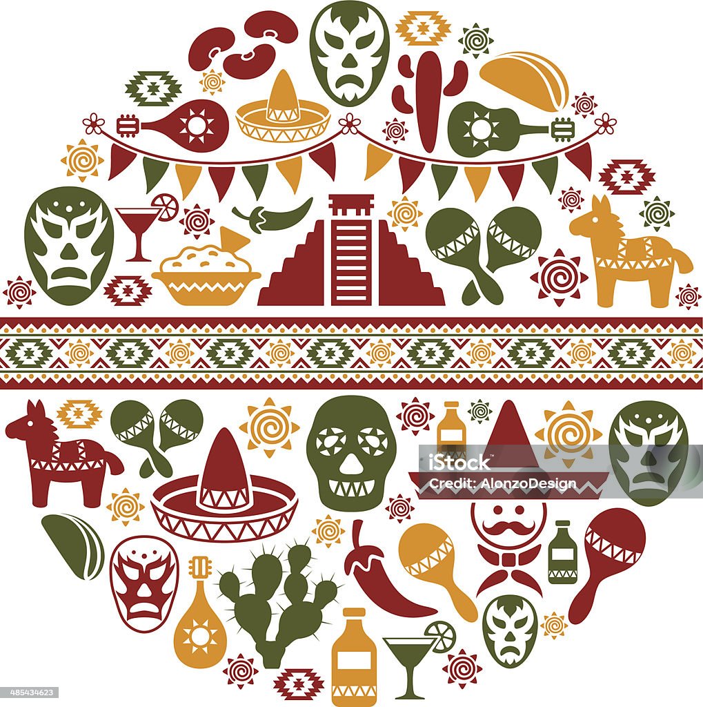 Mexican Collage High Resolution JPG,CS6 AI and Illustrator EPS 10 included. Each element is named,grouped and layered separately. Very easy to edit.  Mexico stock vector