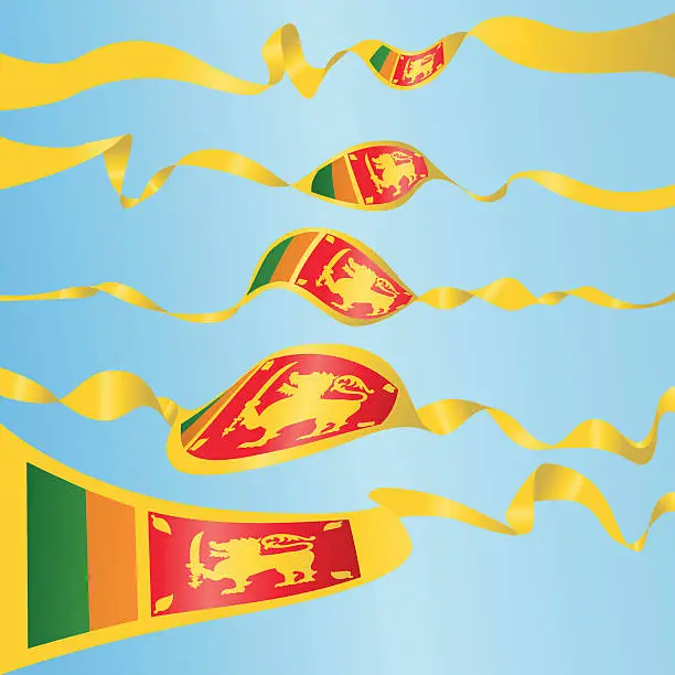 Vector illustration of Banners of Sri Lanka