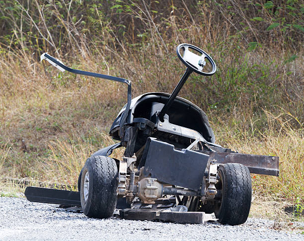 istock Golf cart accident  in golf course. 485436950