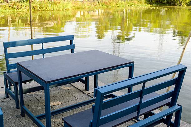 istock steel table and chair 485440478