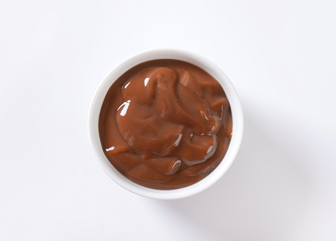 bowl of chocolate pudding