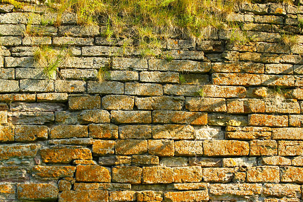 istock Old brick wall. age more than 600 years 485445712
