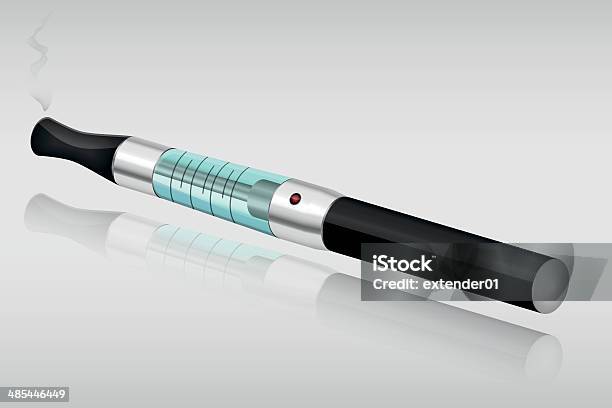 Electronic Cigarette Stock Illustration - Download Image Now - Addiction, Battery, Blue