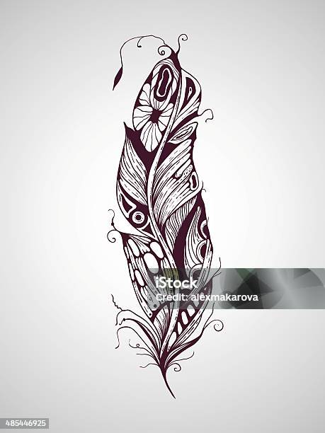 Vector Feather Stock Illustration - Download Image Now - Abstract, American Culture, Bizarre
