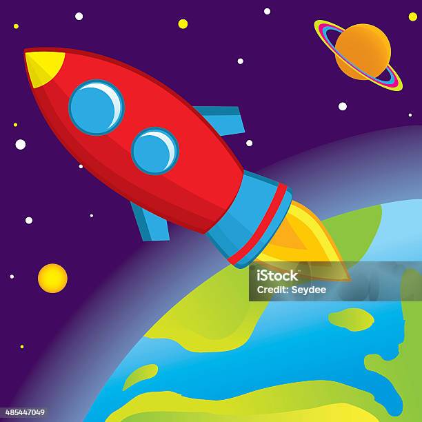 Ракета — стоковая векторная графика и другие изображения на тему Астрономия - Астрономия, Векторная графика, Взрывающийся